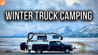 ❄WINTER TRUCK CAMPING in The Tetons \\ Winter in Wyoming Pt. 2 \\  Vlog 23
