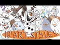 Олаф в 10 разных стилях | STYLE CHALLENGE