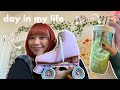 🛼 day in my life vlog | unboxing my new rollerskates, my matcha recipe, &amp; organizing  my notion