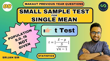 Small Sample Test for Single Mean | T test | Sigma not Given | Test of Significance |  | Statistics
