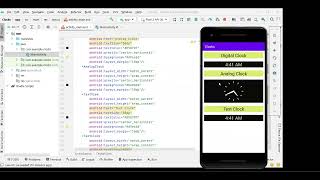Clocks in Android Studio