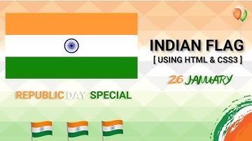 Indian Flag Using HTML5 & CSS3 🇮🇳🇮🇳