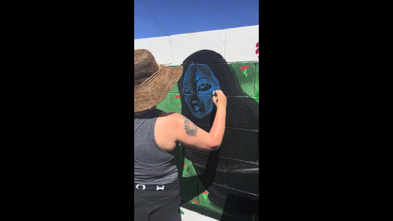 Anjeanette Illustration clips from the 2018 Oak Street Alley Mural Festival