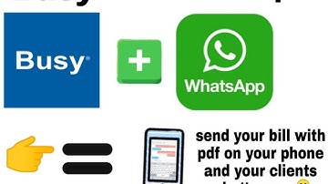 Send Bill Direct On Whats App Through Busy Accounting Software