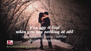 เพลงสากลแปลไทย  #214# When You Say Nothing At All - Susan Wong (Lyrics & Thai subtitle) chords