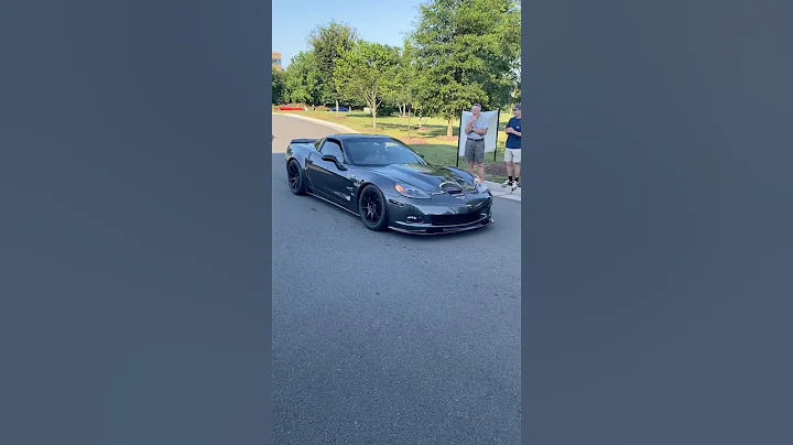 CAMMED CORVETTE C6 ZR1 PULLING IN TO CAR MEET!! #corvette #cammed #c6zr1 #cartok #shorts