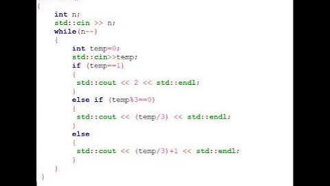 Codeforces Educational Round 133 / A. 2-3 Moves SOLUTION