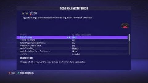 FIFA 21 Realistic Sliders Controller settings