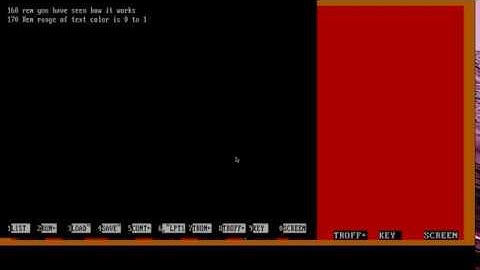 Change Text Color, Screen background, Make Border, Blinking Text, Color Statement GW BASIC