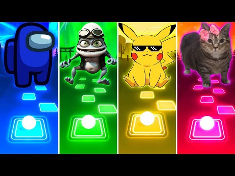 Among Us EDM vs Crazy Frog Coffin Dance vs Pikachu Pika Pi vs Oiiaoiia Cat After Dark - Tiles Hop