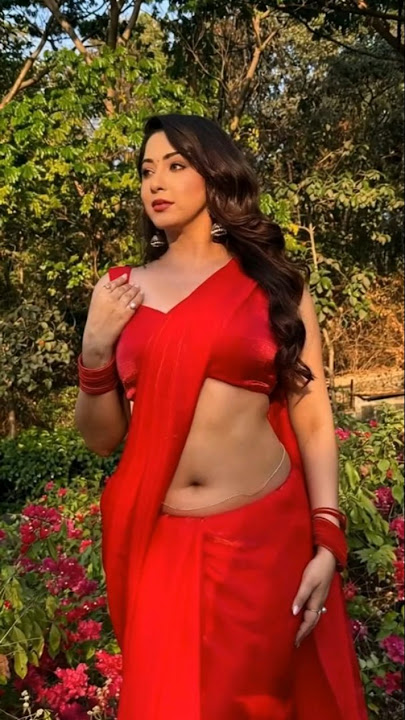 ❤️✨ Glamorous Red Saree with Waist Chain & Low-Waist Draping | Bold Party Look 2025 👑 | Saree Style