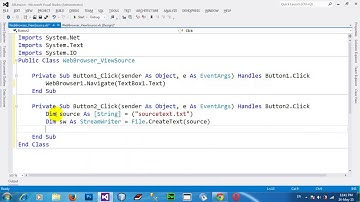 How to ViewSource from Web Browser in VB NET 2012