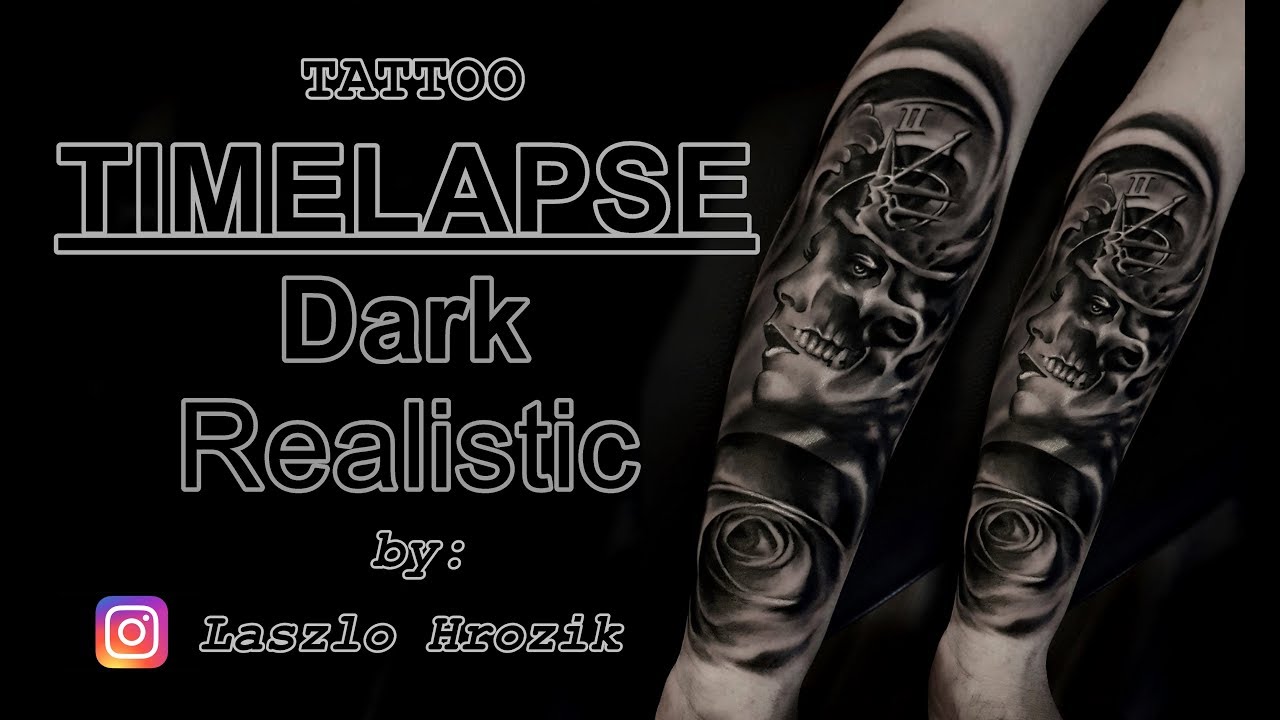 TATTOO TIMELAPSE | Pocket watch | rose