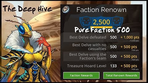 Gems of War - The Deep Hive Pure Faction Level 500 (No Potions)