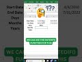 Get The MOST ACCURATE Day Difference With DATEDIF | EXCEL SHORTS