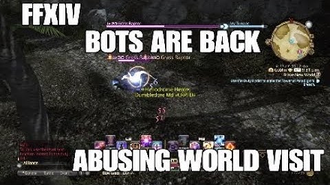 FFXIV THE BOTS ARE BACK ABUSING WORLD VISIT