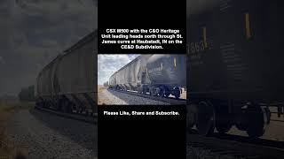 CSX M500 with C&O Unit NB at St  James #jimpearsonphotography #train #reels