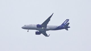 Η διέλευση του νέου αεροσκάφους της Aegean (Airbus A320neo) απο την παραλία της Θεσσαλονίκης! [4Κ]