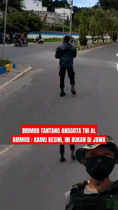 CHALLENGED BY BRIMOB, THE TNI AL RUN IN DISORDER 😱😭 #tniindonesia #automobile #tnikuat #tniad #tni