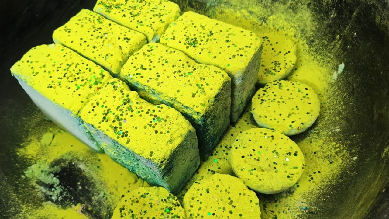 Homemade Jumbo Pastel Blocks & Round Reforms with Neon Green Toppings ✨☘️