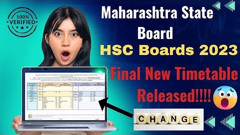 HSC New Timetable Released Feb -2023 | Maharashtra State Board | Changed ?? #boards2023 #timetable