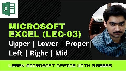 Microsoft Excel (Lec - 03) | Ms Office in Sindhi.