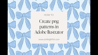 Create a pattern using a PNG in Adobe Illustrator tutorial for surface pattern designers