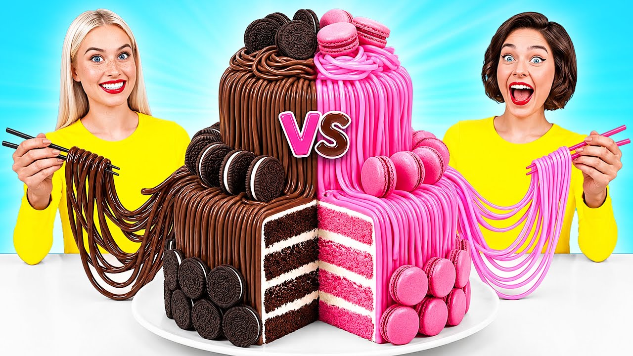 Cake Decorating Challenge Bubble Gum vs Chocolate Food | Tasty Kitchen Recipes by Multi DO Challenge