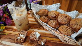 Easy Iced Coffee & Homemade Muffins Recipe ☕🧁Perfect Breakfast Treat!