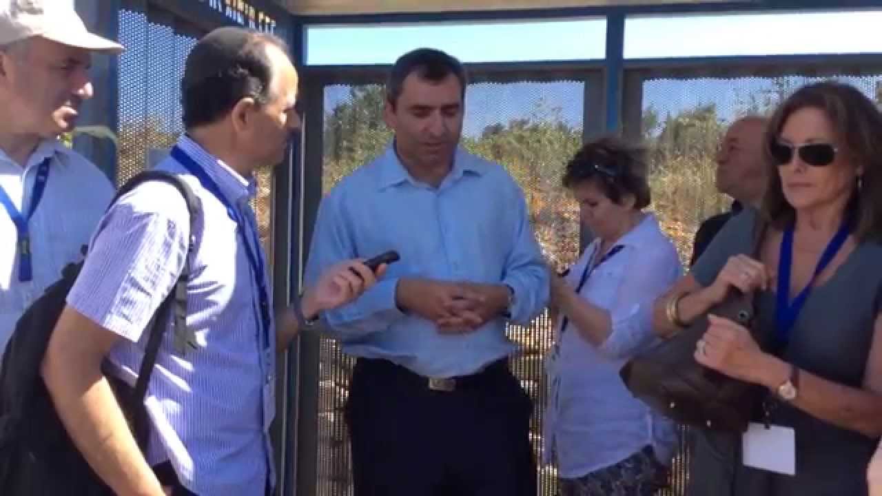 Israel MK Ze'ev Elkin in Gush Etzion after Hamas Kidnapping