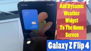 Samsung Galaxy Z Flip 4: How to Add Dynamic Weather Widget To The Home Screen screenshot 4