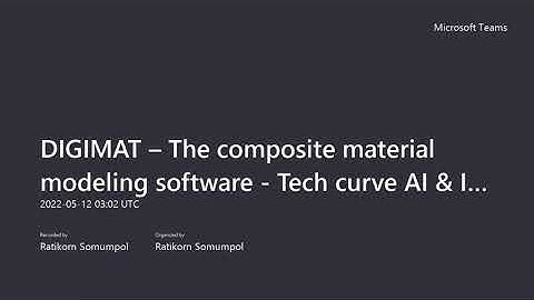 DIGIMAT– The composite material modeling software Tech curve AI & Innovation & MSC software Webinar
