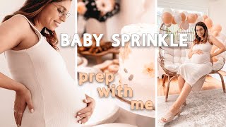 BABY SPRINKLE prep with me | ditl vlog of a pregnant mom
