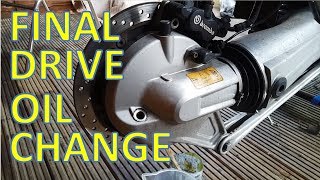 BMW R1100rt final drive oil change and swingarm maintenance