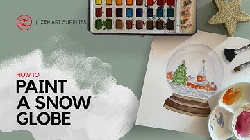 How to paint a snow globe in watercolor | watercolor snow globe