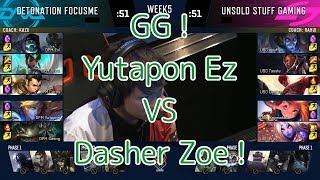 [超GG!]DFM(Yutapon エズリアル) VS USG(Dasher ゾーイ) - LJL 2019 Spring Week 5 Game 5