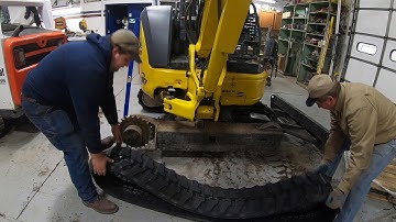 Changing Komatsu Excavator Tracks (how to)