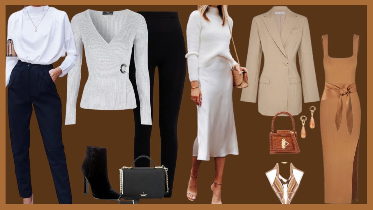 CONJUNTOS DE ROPA SENCILLOS Y ELEGANTES PARA LUCIR EN NAVIDAD Y AÑO NUEVO  /COMBINACINES ELEGANTES - YouTube