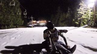 Whistler Blackcomb Backwards Snowboard sledding