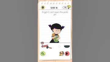 ##Brain test 4 Arggh I can t open this pickit jar 🧠 level 78🥒🥒🫙🫙🔨