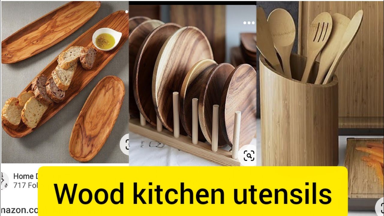 wood utensilsلکڑی کے برتنkichen ma istamal hony waly lakrio k brtn