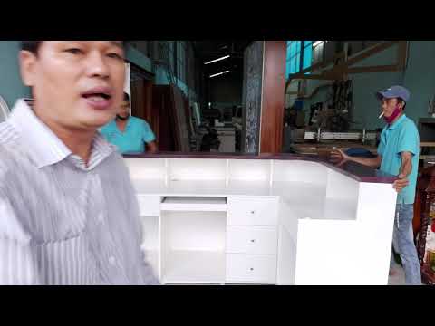Quầy Lễ Tân Bo Góc Đẹp