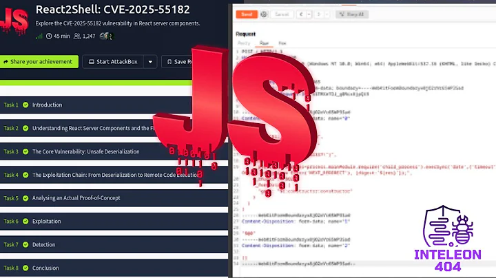 React2Shell: CVE‑2025‑55182 | TryHackMe RCE Walkthrough