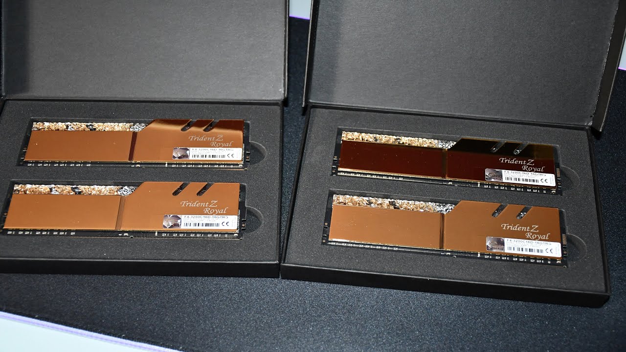 G.Skill Trident Z Rojal Gold High Class RGB Performance Arbeitsspeicher DIMM 32 GB DDR4-3200 - 4K60