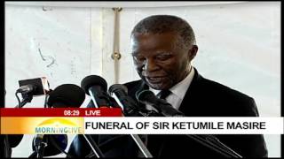 SA former president Thabo Mbeki pays tribute to the late Sir Ketumile Masire