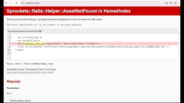 how to Fix Error: The asset "application.css" is not present in the asset pipeline.