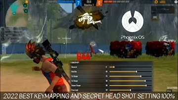 Phoenix os 2022 best keymapping for free fire  ||My settings in phoenix os for playing free fire ||