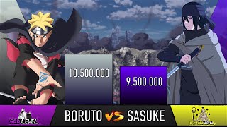 BORUTO VS SASUKE POWER LEVELS - AnimeScale