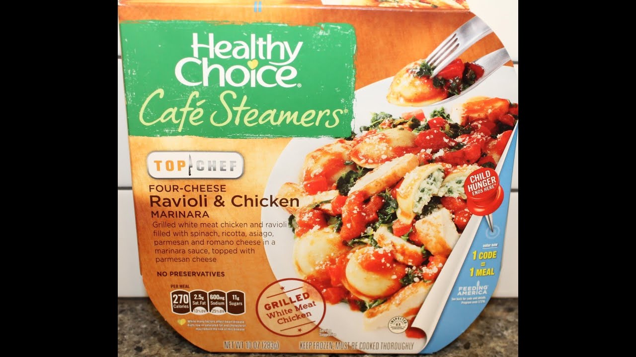 Healthy Choice Café Steamers Top Chef FourCheese Ravioli & Chicken