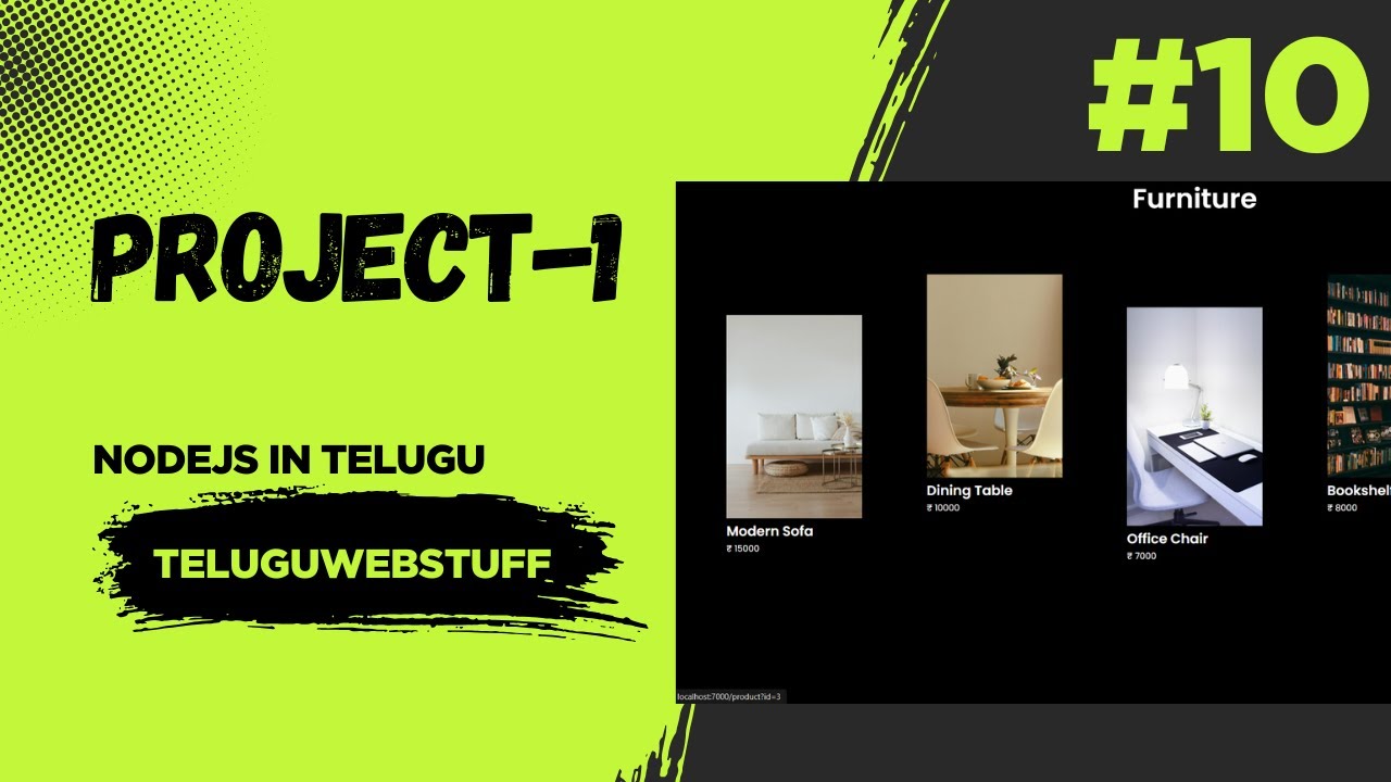 Part 3 Build Furniture Website using Node.js in Telugu - YouTube